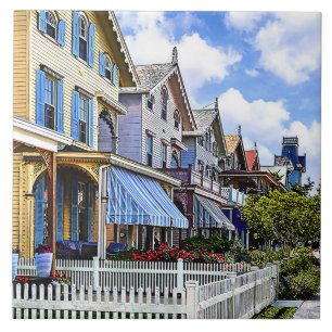 Carreau Cape May NJ - Rue victorienne colorée