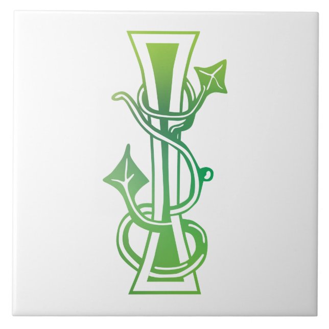 Carreau Capitale décorative botanique médiévale I (Devant)