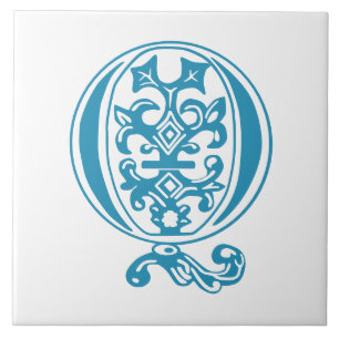 Carreau Capitale décorative botanique médiévale Q