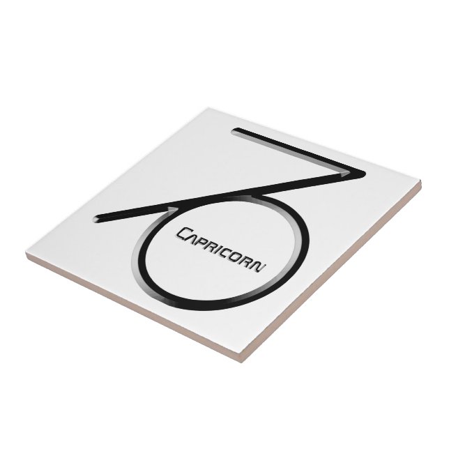 Carreau CAPRICORN, Conception abstraite du signe zodiaque, (Côté)