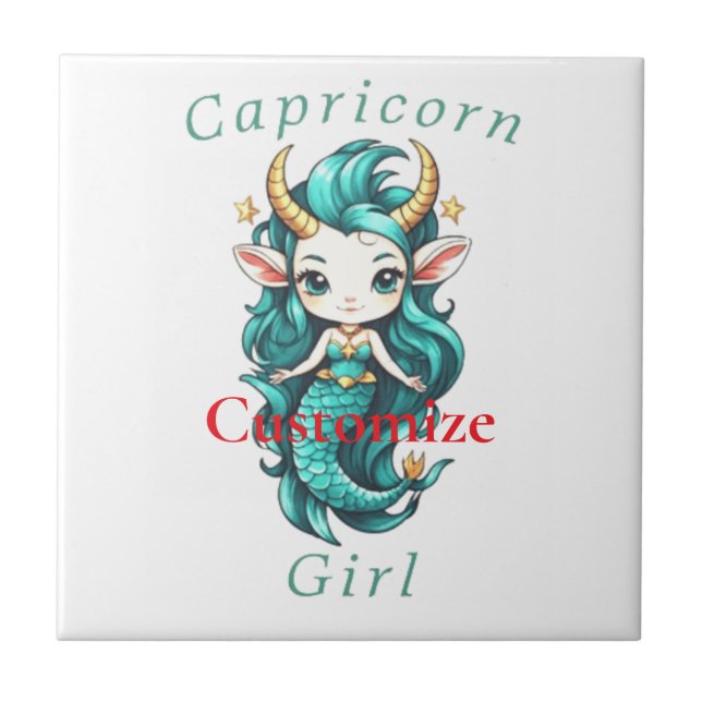 Carreau Capricorn Girl Mermaid Thunder_Cove (Devant)
