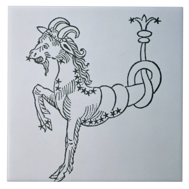 Carreau Capricorne (la chèvre) une illustration du 'Poe (Devant)