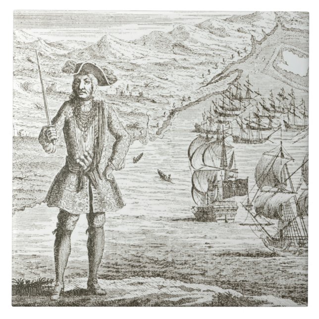 Carreau Captain Bartholomew Roberts (1682-1722) avec deux (Devant)