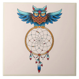 Carreau Capteur Abstrait Owl Dream