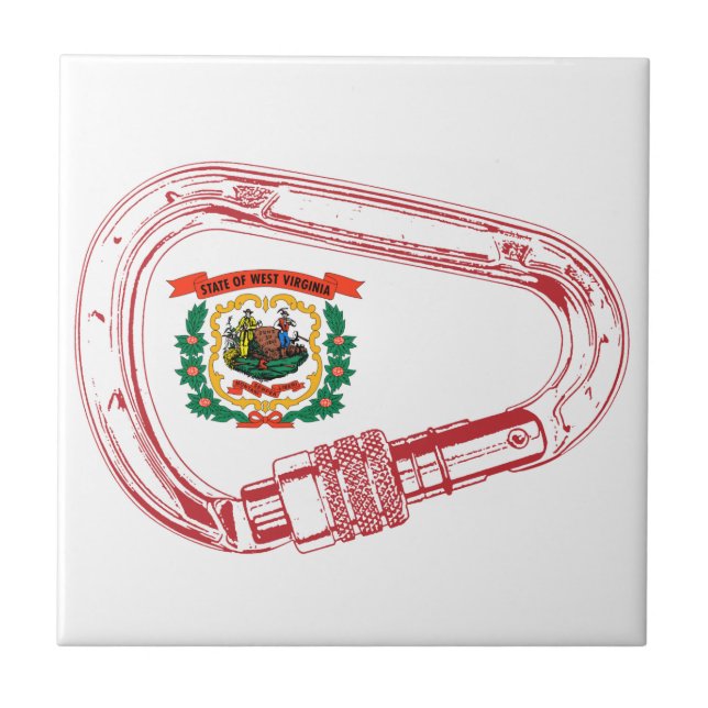 Carreau Carabiner pour grimper au drapeau de la Virginie-O (Devant)