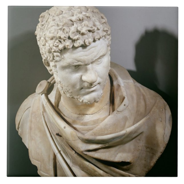 Carreau Caracalla, le marbre romain cuirassed le buste, (Devant)