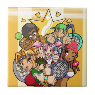 Carreau Caractères de tennis d'Anime