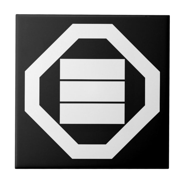 Carreau Caractères Kanji pour trois sur le plateau (Devant)