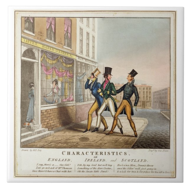 Carreau Caractéristiques - Angleterre, Irlande et Ecosse, (Devant)