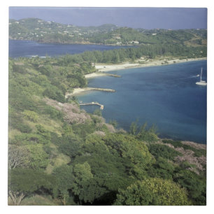 Carreau Caraïbes, Antilles, Sainte-Lucie. Vue de