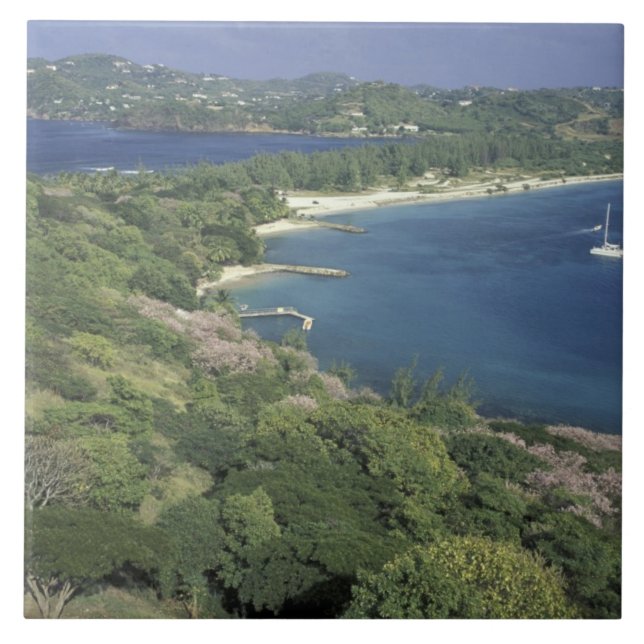 Carreau Caraïbes, Antilles, Sainte-Lucie. Vue de (Devant)