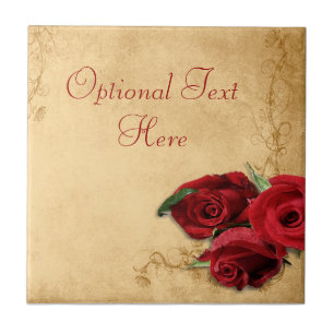 Carreau Caramel vintage Brown et Rose