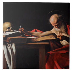 Carreau Caravaggio - Écriture Saint Jérôme