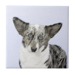Carreau Cardigan Welsh Corgi Peinture - Art Chien original