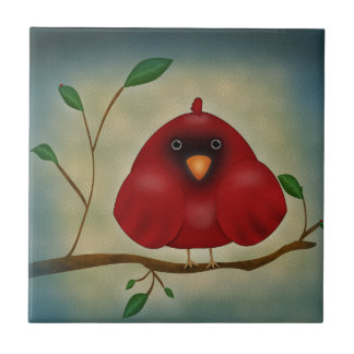 Carreau Cardinal rouge d'oiseau