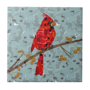 Carreau Cardinal Rouge, l'oiseau de Noël