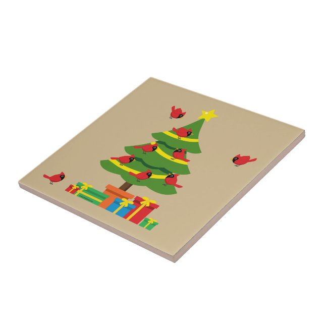 Carreau Cardinaux rouges - Merrier de Noël passé ensemble (Côté)