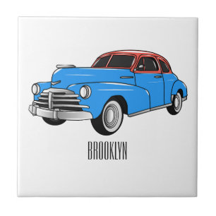 Carreau Caricature de voiture classique 1948
