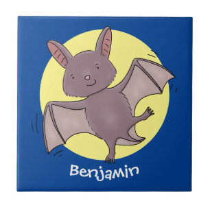 Carreau Caricature de vol de chauve-souris