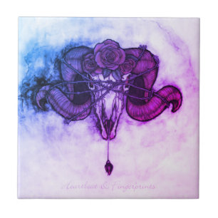 Carreau Caricature et empreintes digitales