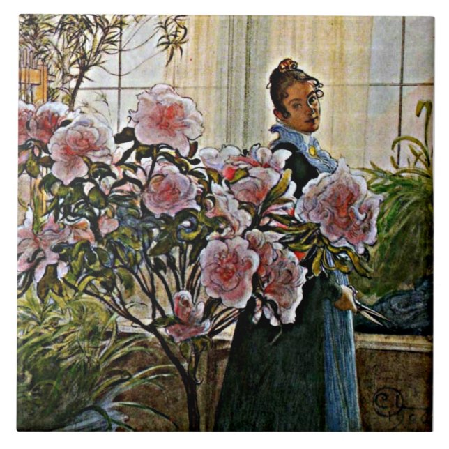 Carreau Carl Larsson - Azalea, (Devant)