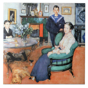 Carreau Carl Larsson peinture - Hakon, Daga et Edgar,