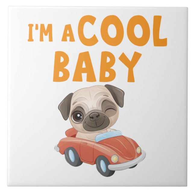Carreau Carlin Je suis un bébé cool (Devant)