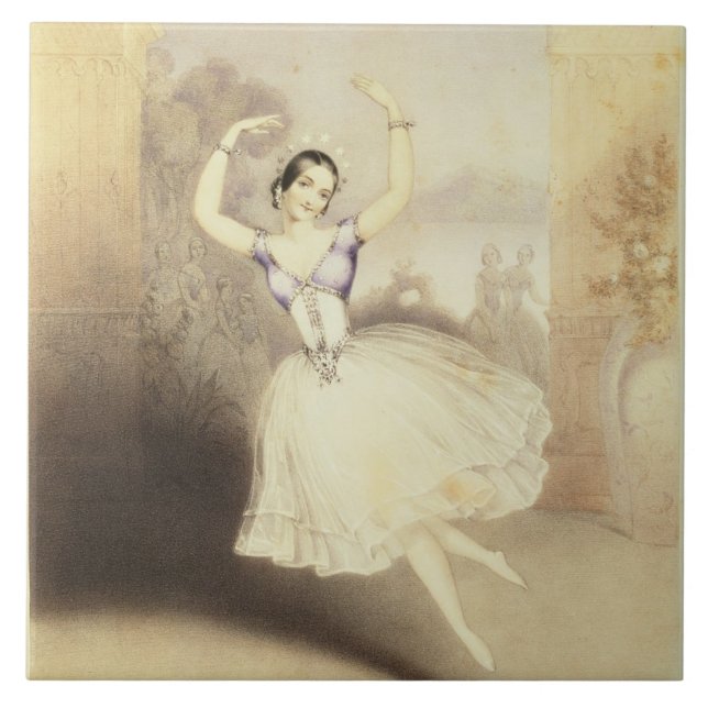 Carreau Carlotta Grisi (1819-99) dans le ballet du Peri (Devant)