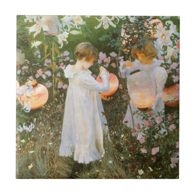 Carreau Carnation, Lily, Lily, Rose Par John Singer Sargen (Devant)