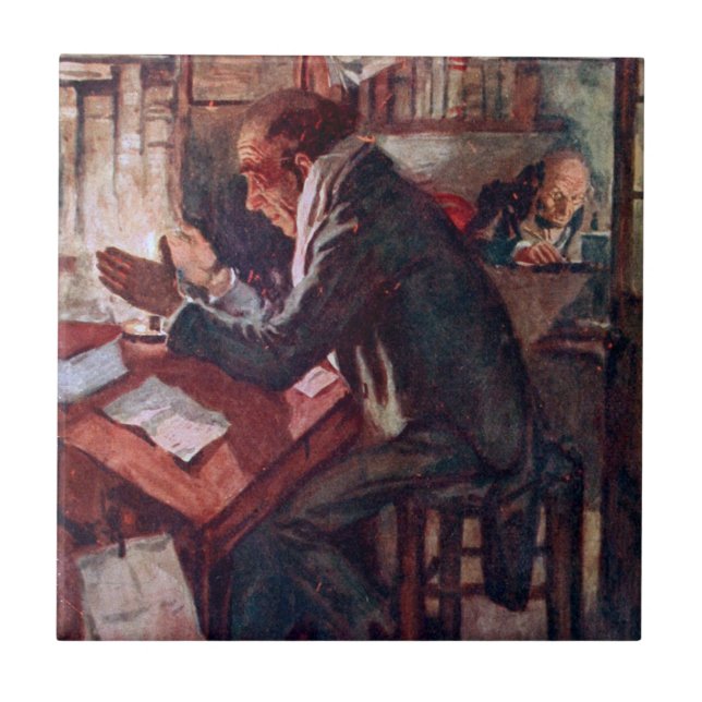 Carreau Carol de Noël : Cratchit and Scrooge (Devant)