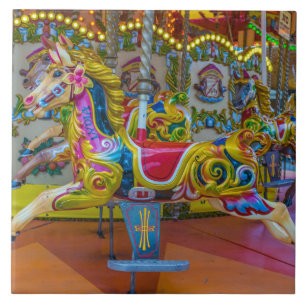 Carreau Carousel Chevaux en céramique
