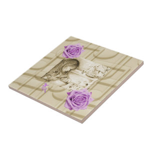 Carreau Carousel Dreams Vintage Violet Rose Carrelage céra