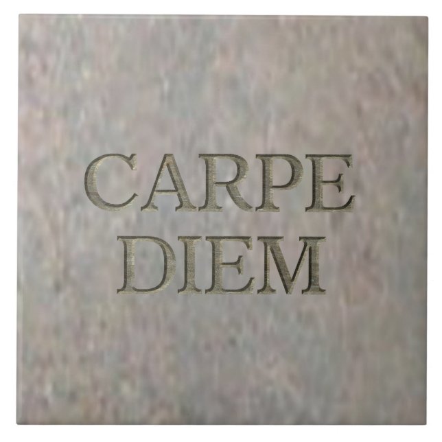 Carreau Carpe Diem Pierre grande tuile (Devant)