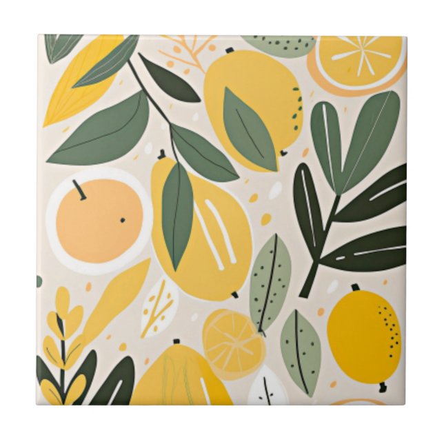 Carreau Carré citron (Devant)
