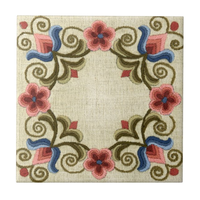 Carreau Carré hongrois de broderie (Devant)