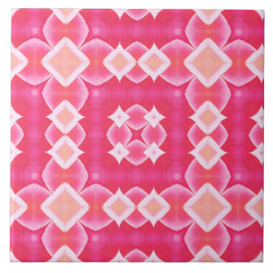 Carreau Carré rose abstraite florale bébé motif