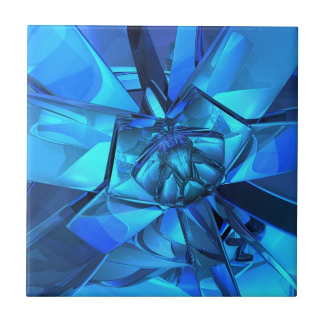 Carreau Carrelage Abstrait bleu saphir (Devant)