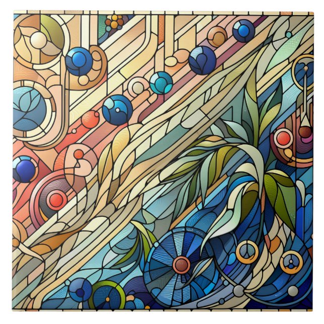 Carreau Carrelage Art déco en céramique (Devant)