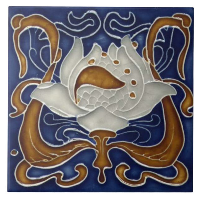 Carreau Carrelage Art nouveau cheminée décorative (Devant)