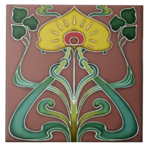 Carreau Carrelage Art nouveau cheminée décorative