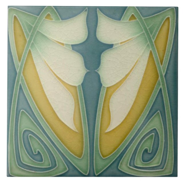 Carreau Carrelage Art nouveau cheminée décorative (Devant)