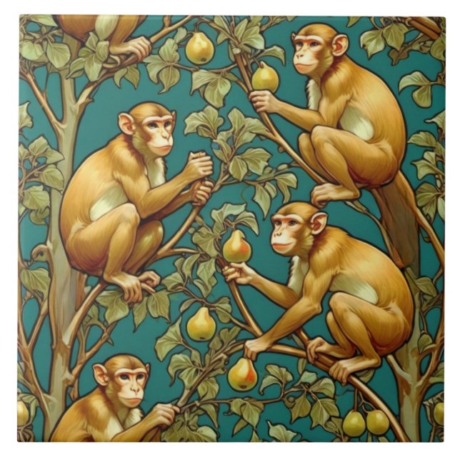 Carreau Carrelage Art Nouveau en céramique (Devant)