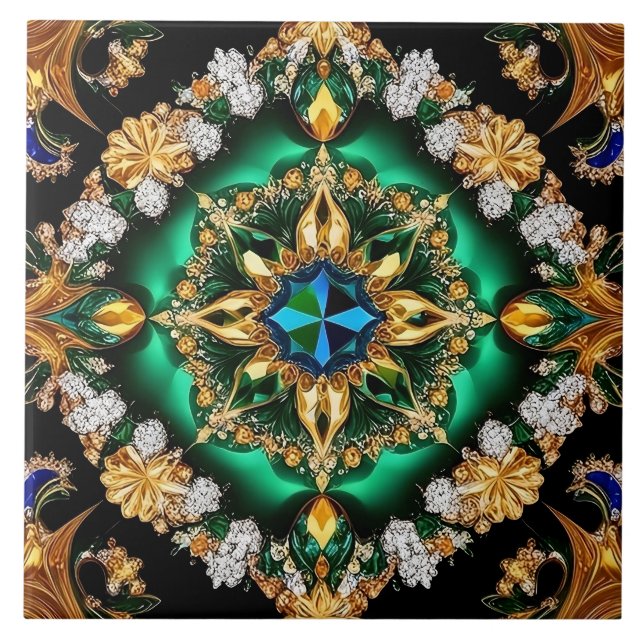 Carreau Carrelage aux couleurs brésiliennes design moderne (Devant)