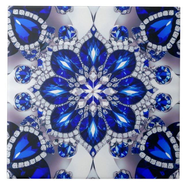 Carreau Carrelage avec Bleu Blanc Couleurs Design moderne (Devant)