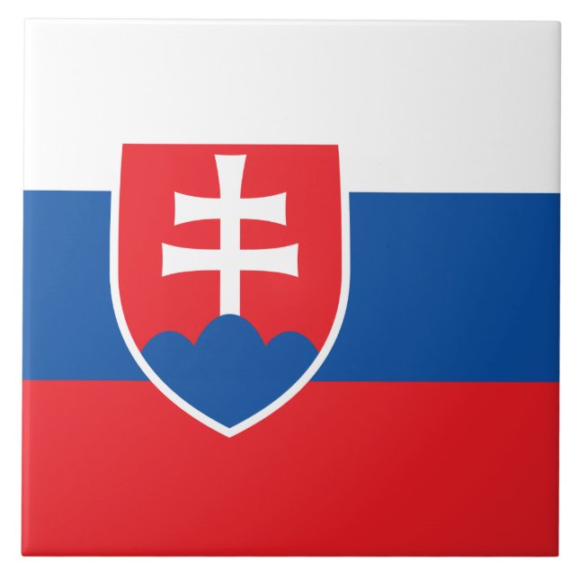 Carreau Carrelage avec drapeau de la Slovaquie (Devant)