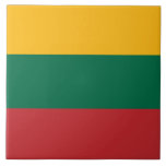 Carreau Carrelage avec drapeau de Lituanie<br><div class="desc">Ajoutez une touche unique et vibrante à votre espace grâce à ce magnifique carrelage orné du drapeau lituanien ! Conçu avec précision, ce carrelage présente l'emblématique drapeau lituanien dans un détail époustouflant. Les rayures jaunes, vertes et rouges audacieuses apportent un sentiment de fierté nationale et d'identité culturelle à toute pièce....</div>