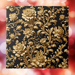 Carreau Carrelage baroque flamand noir et or<br><div class="desc">Drapez votre espace dans un drame royal avec cette tuile en céramique baroque flamande Noire & Or. Des motifs luxueux se mêlent à la modernité, transformant des murs ordinaires en chefs-d'oeuvre intemporels. Levez votre chambre, élevez votre âme, parce que la décoration basique n'a jamais gouverné un empire. Éloignez-vous de l'obscurité...</div>