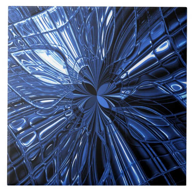 Carreau Carrelage bleu céramique (Devant)