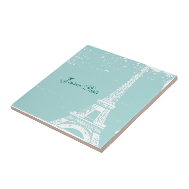 Carreau Carrelage bleu Eiffel & Trivets (Côté)