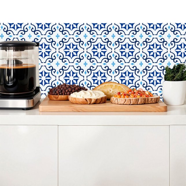 Carreau Carrelage bleu méditerranéen d'inspiration marocai (Créateur téléchargé)